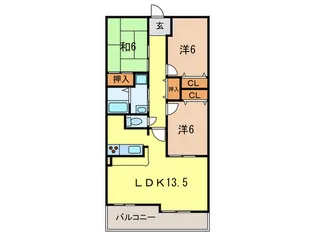 白鷹夙川マンションの間取り