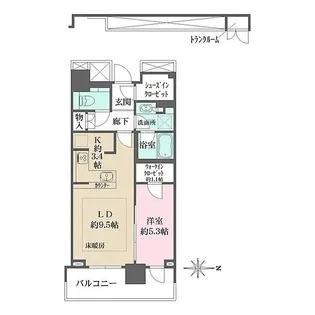 ザ・パークハウス晴海タワーズ ティアロレジデンス【29階】の間取り