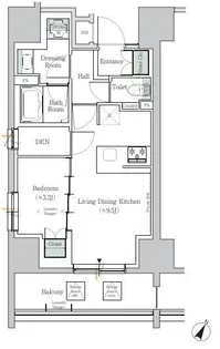 ONE ROOF RESIDENCE TAMACHI【9階】の間取り