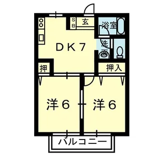 コンフォートフラット【2階】の間取り