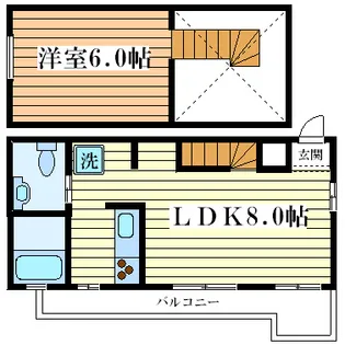 グランディーN1【6階】の間取り