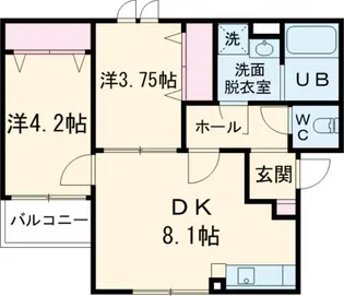ルーチェ吉尾【1階】の間取り
