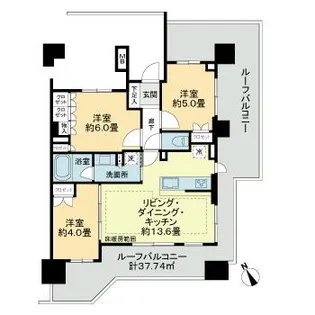 ライオンズ船橋本町マークスフォート【8階】の間取り