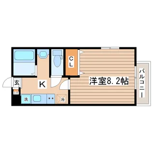 アスコット堤町【2階】の間取り