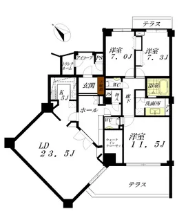 フォレストレイクひばりが丘【2階】の間取り