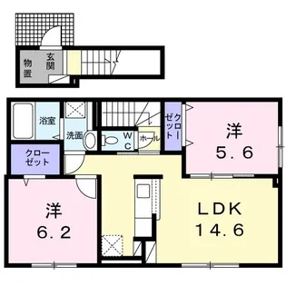 ルミウスB【2階】の間取り