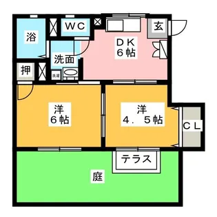ソファレ歌里【1階】の間取り