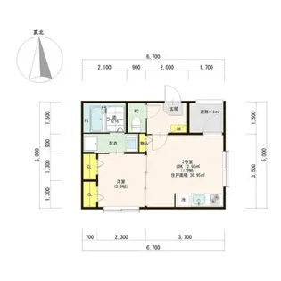 toiro(トイロ)【2階】の間取り