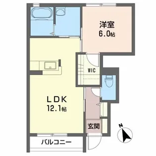エクセランシャトーB【1階】の間取り