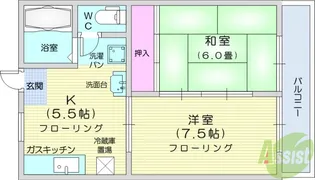 コーポナンコー【1階】の間取り
