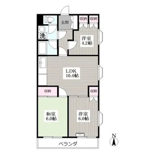 グランデ瓦曽根【2階】の間取り