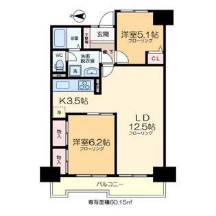 綾瀬プルミエ【6階】の間取り