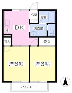 セジュール南 2号棟【1階】の間取り