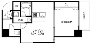 高栄京町マンション【4階】の間取り
