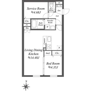 SOLASIA residence世田谷代田【1階】の間取り