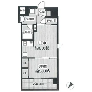 スワンズシティ中之島クロス【11階】の間取り