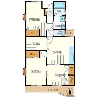 ラックスハイム鶴川I【2階】の間取り