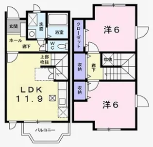 サンライズハマ【1階】の間取り