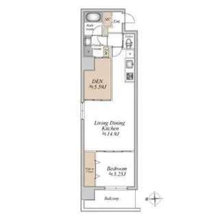 GLAM STELLA松屋町【6階】の間取り