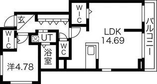 アッパーヴィレッジ【2階】の間取り