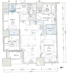 高輪ザ・レジデンス【15階】の間取り