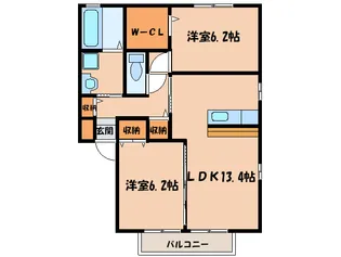 フロ-ラF【1階】の間取り