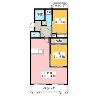 ベルセゾンII【1階】の間取り