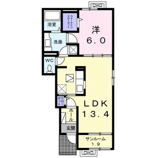 エム.ブラン【1階】の間取り