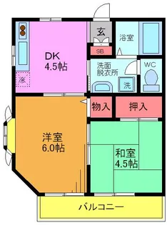 ベルメゾン行徳【2階】の間取り