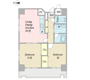 プラセール竹ノ塚【7階】の間取り