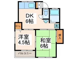 松栄荘【1階】の間取り
