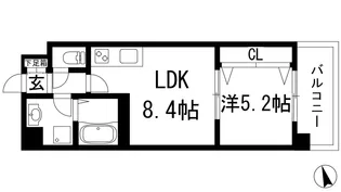 トリニティ小戸【2階】の間取り