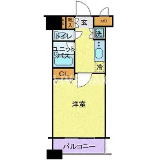 セルカディア港区芝浦【4階】の間取り