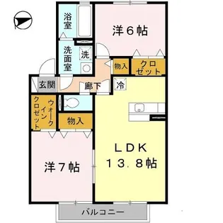 エステート光【2階】の間取り