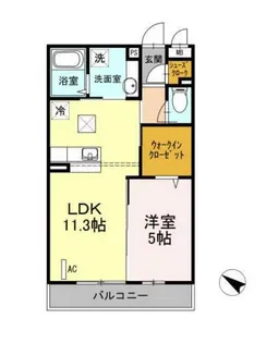 コート港南中央【1階】の間取り