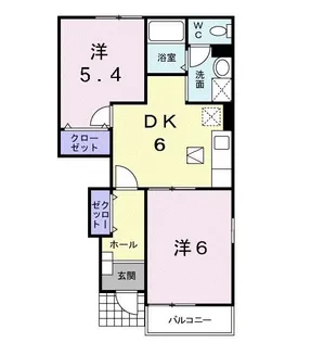 エス・テュエールA【1階】の間取り
