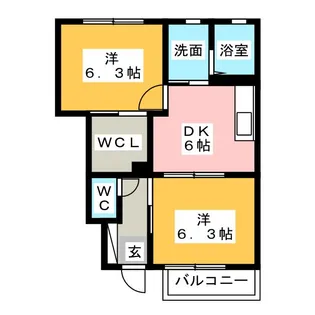 プラシードA【1階】の間取り