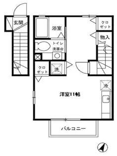 メゾン・ド・リヴェ-ル【1階】の間取り