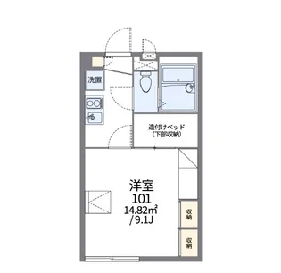 レオパレスプリウス【2階】の間取り