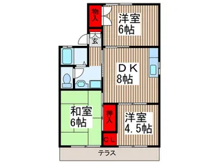 パレスコ-ポ青山【1階】の間取り