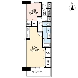 URアーベインルネス曙【1階】の間取り