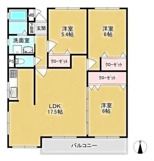 ラ・ルーナ【3階】の間取り