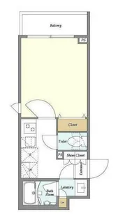 ウェルスクエア初台【3階】の間取り