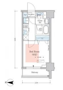 アーバネックス南品川II【8階】の間取り