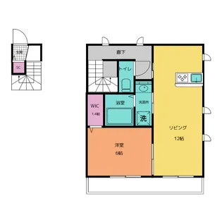 フェリーチェ長久手【2階】の間取り