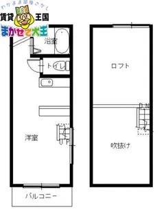 ハイツシェスタ弐番館【2階】の間取り