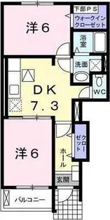 ハイペア【1階】の間取り