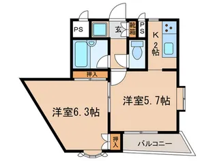 コ-ポフジヤ【2階】の間取り