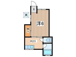 コーポ羅舵【1階】の間取り