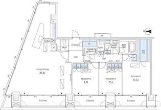 ウィズ原宿レジデンス【10階】の間取り